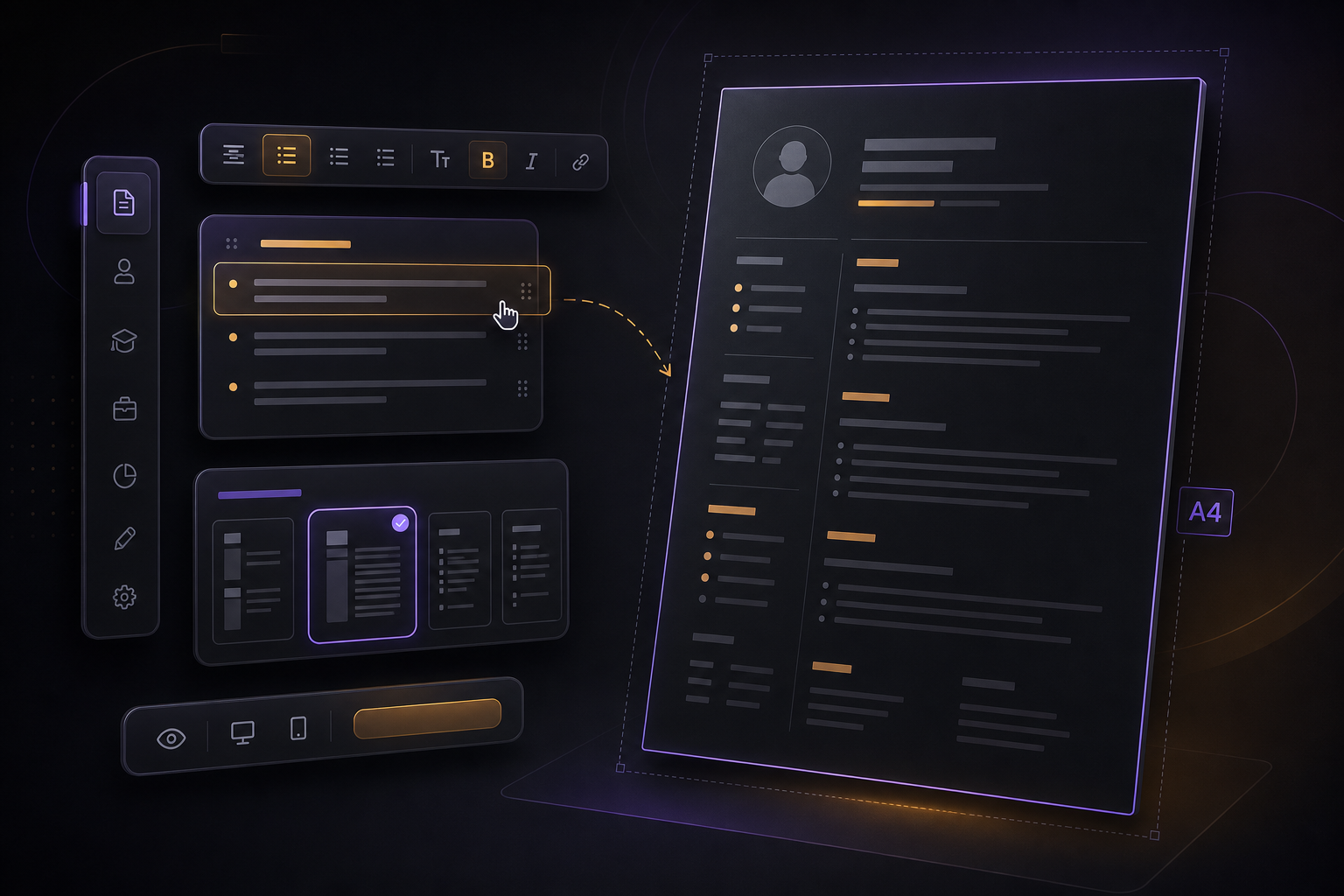 ResumeMay editor with live resume preview